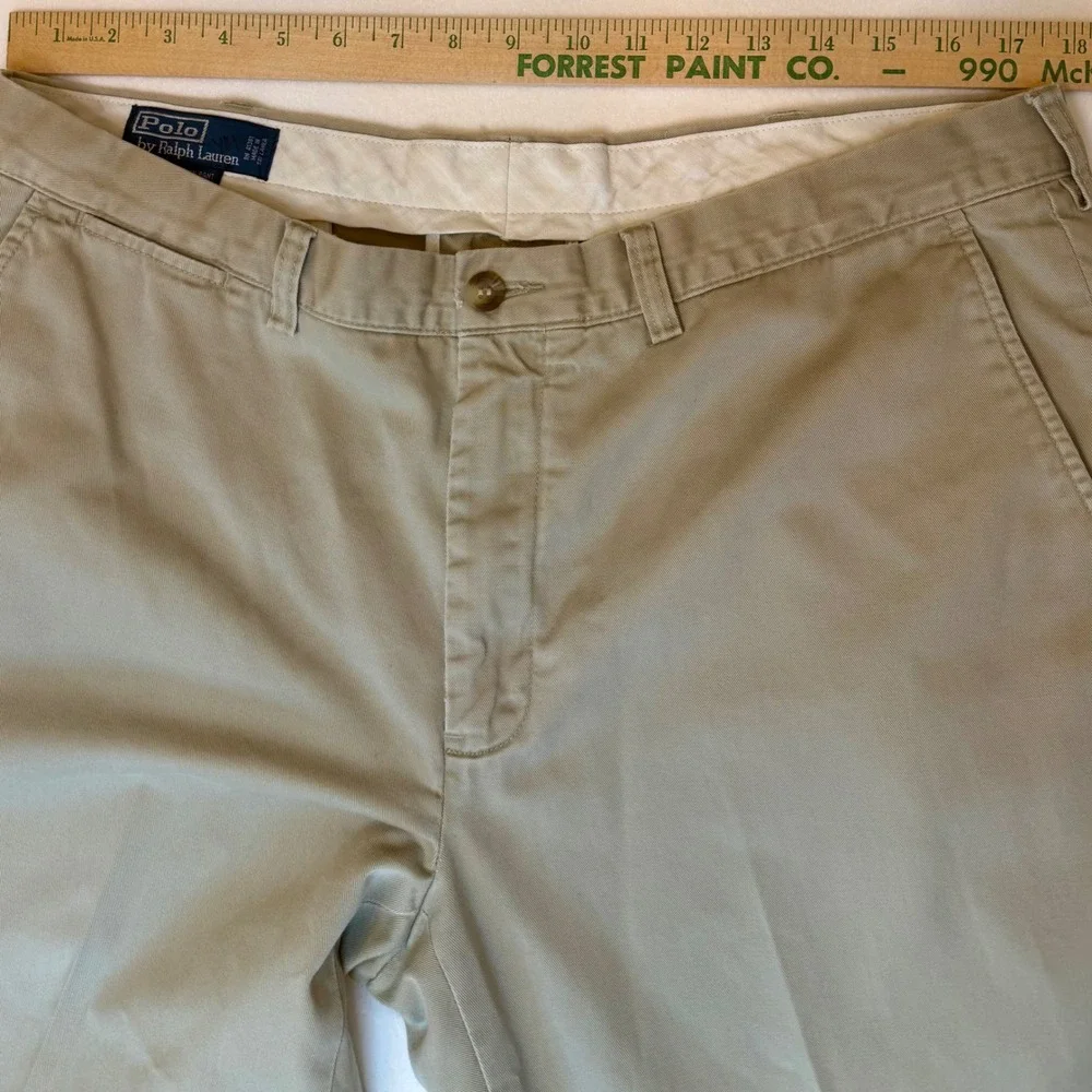 Polo Ralph Lauren Preston Pants‎ Khaki Chinos Tan Beige 38x30 VTG Classic Fit